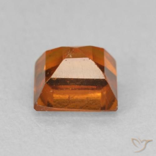 Hessonite Garnet Gemstone in 5.2 x 5.1 mm Size for Sale, Hessonite Garnet Stone in Reddish Orange Color
