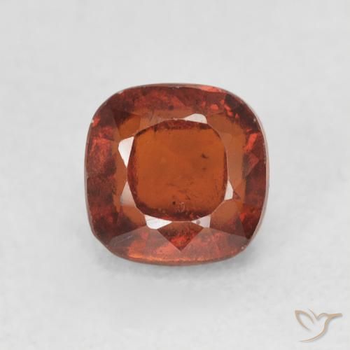 0.94 ct Orange Hessonite Garnet Gemstone, Hessonite Garnet Gem in Cushion-Cut Shape for Sale.