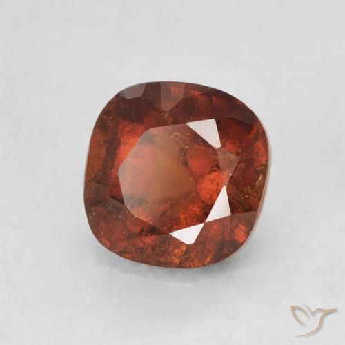 0.99 ct Orange Hessonite Garnet Stone, Natural Hessonite Garnet in Cushion-Cut Shape for Sale