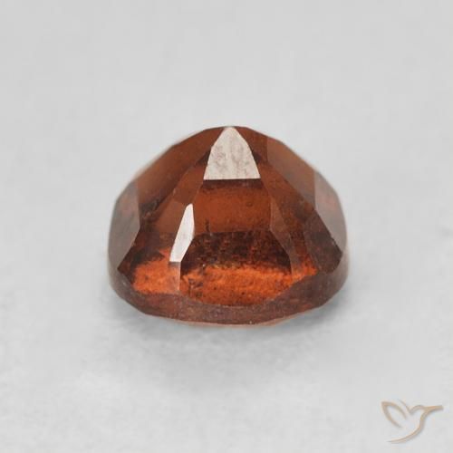 Hessonite Garnet Gemstone in 5.2 x 5.2 mm Size for Sale, Hessonite Garnet Stone in Reddish Orange Color