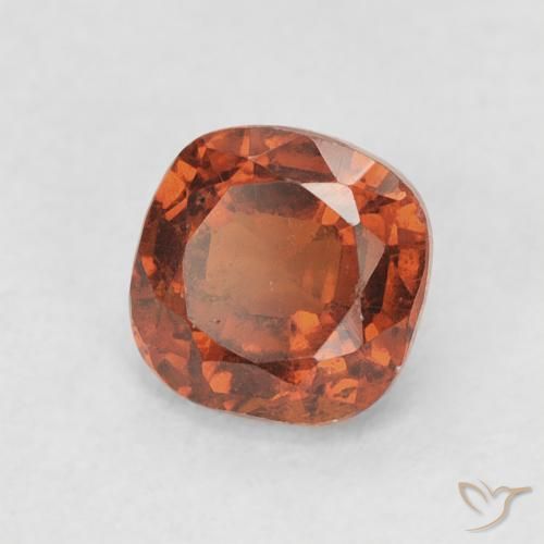 0.96 ct Orange Hessonite Garnet Stone, Natural Hessonite Garnet in Cushion-Cut Shape for Sale