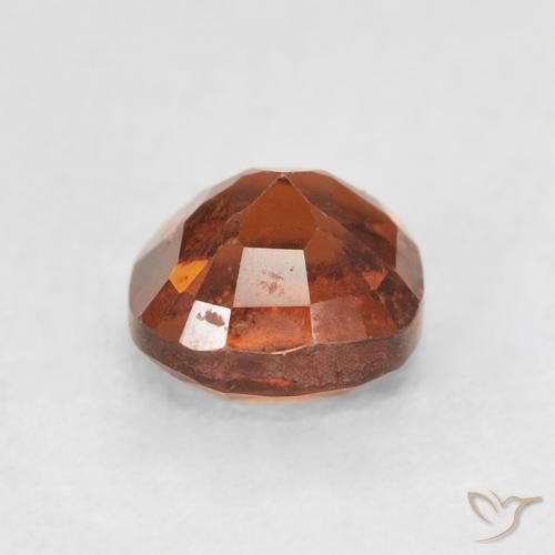 Hessonite Garnet Gemstone in 5.3 x 5.2 mm Size for Sale, Hessonite Garnet Stone in Reddish Orange Color