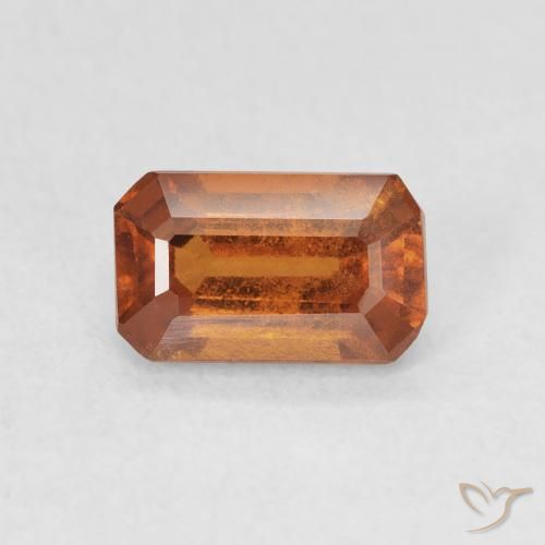 1.04 ct Orange Hessonite Garnet Gemstone, Hessonite Garnet Gem in Octagon Step Cut Shape for Sale.