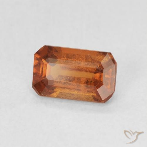 1.04 ct Orange Hessonite Garnet Stone, Natural Hessonite Garnet in Octagon Step Cut Shape for Sale