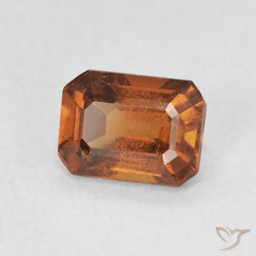 1.02 ct Orange Hessonite Garnet Stone, Natural Hessonite Garnet in Octagon Step Cut Shape for Sale