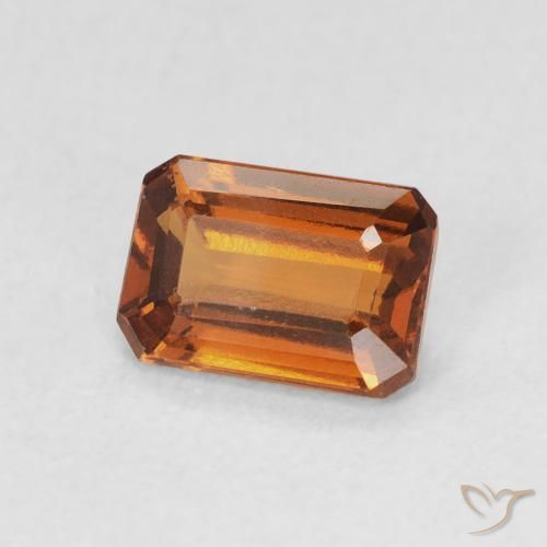 1.06 ct Orange Hessonite Garnet Stone, Natural Hessonite Garnet in Octagon Step Cut Shape for Sale