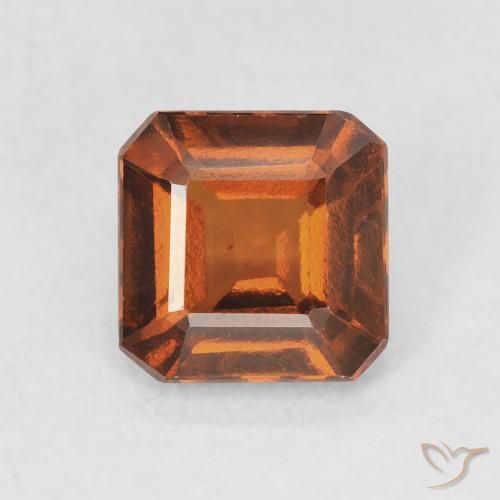 1.77ct Natural Deep Orange Hessonite Garnet, Emerald Cut, VVS