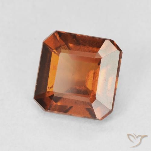 1.77 ct Orange Hessonite Garnet Stone, Natural Hessonite Garnet in Octagon Step Cut Shape for Sale