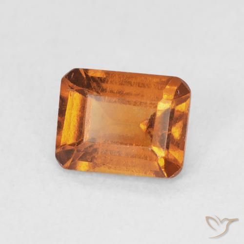 1.07 ct Orange Hessonite Garnet Stone, Natural Hessonite Garnet in Octagon Step Cut Shape for Sale