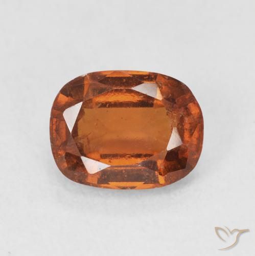 1.85ct Natural Deep Orange Hessonite Garnet, Cushion, VS-SI