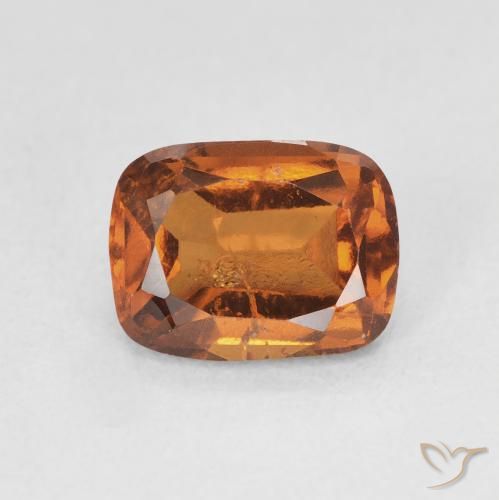 2.28ct Natural Deep Orange Hessonite Garnet, Cushion, VS-SI
