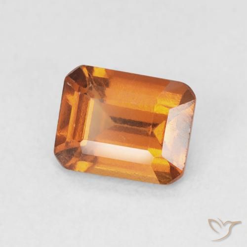 1.07 ct Orange Hessonite Garnet Stone, Natural Hessonite Garnet in Octagon Step Cut Shape for Sale