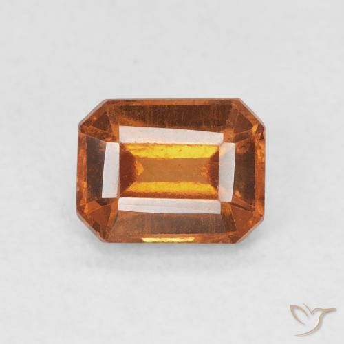 1.20ct Natural Orange Brown Hessonite Garnet, Emerald Cut, VS-SI