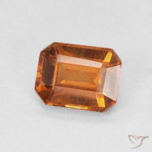 1.20 ct Orange Hessonite Garnet Stone, Natural Hessonite Garnet in Octagon Step Cut Shape for Sale