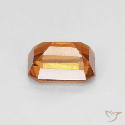 Hessonite Garnet Gemstone in 6.6 x 5.1 mm Size for Sale, Hessonite Garnet Stone in Orange Brown Color