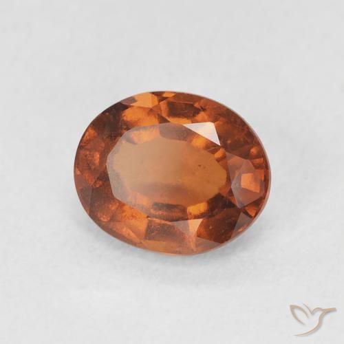 1.77 ct Orange Hessonite Garnet Stone, Natural Hessonite Garnet in Oval Facet Shape for Sale