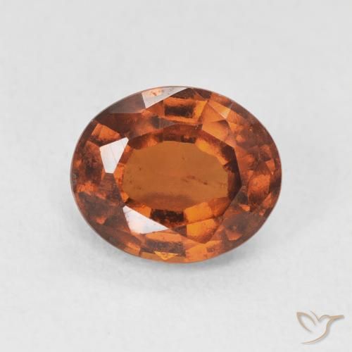 2.04ct Natural Reddish Orange Hessonite Garnet, Oval, VS