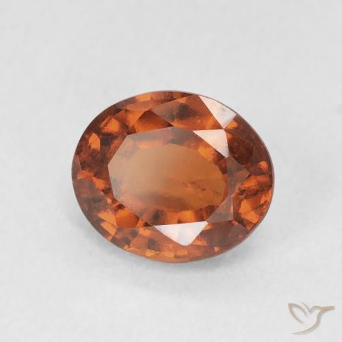2.04 ct Orange Hessonite Garnet Stone, Natural Hessonite Garnet in Oval Facet Shape for Sale