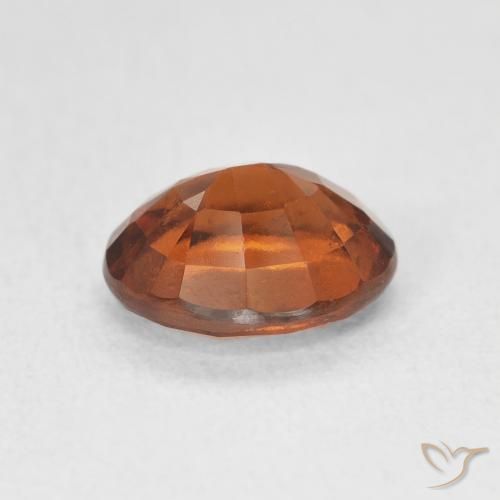 Hessonite Garnet Gemstone in 8.3 x 6.9 mm Size for Sale, Hessonite Garnet Stone in Reddish Orange Color