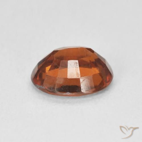 Hessonite Garnet Gemstone in 8.5 x 7 mm Size for Sale, Hessonite Garnet Stone in Deep Orange Color
