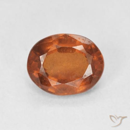 1.90ct Natural Deep Orange Hessonite Garnet, Oval, VS