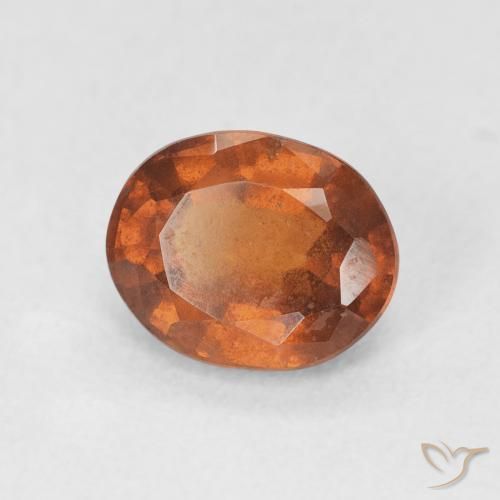 1.90 ct Orange Hessonite Garnet Stone, Natural Hessonite Garnet in Oval Facet Shape for Sale