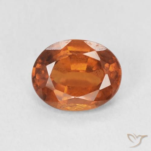 1.83ct Natural Medium Dark-Orange Hessonite Garnet, Oval, VS