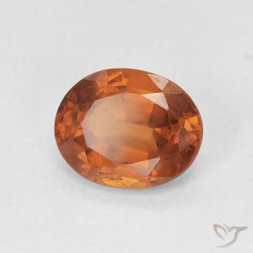 1.83 ct Orange Hessonite Garnet Stone, Natural Hessonite Garnet in Oval Facet Shape for Sale