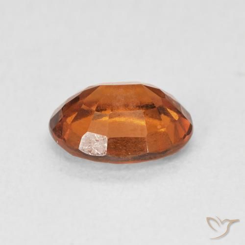 Hessonite Garnet Gemstone in 8.2 x 6.6 mm Size for Sale, Hessonite Garnet Stone in Medium Dark-Orange Color