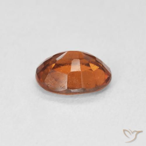 Hessonite Garnet Gemstone in 7.3 x 5.9 mm Size for Sale, Hessonite Garnet Stone in Reddish Orange Color