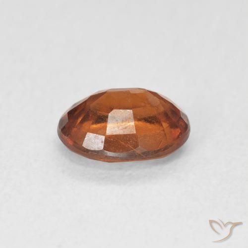 Hessonite Garnet Gemstone in 7.5 x 6.1 mm Size for Sale, Hessonite Garnet Stone in Reddish Orange Color