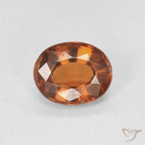 1.23ct Natural Medium Dark-Orange Hessonite Garnet, Oval, VS
