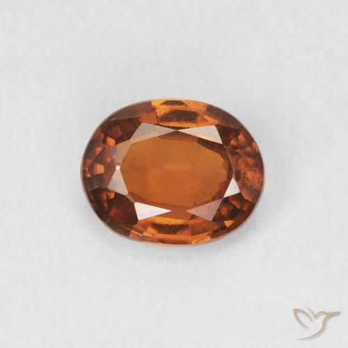 1.21ct Natural Amber Orange Hessonite Garnet, Oval, VS