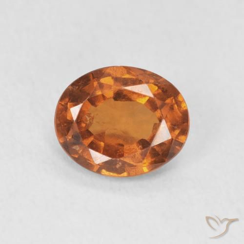 1.36ct Natural Medium Dark-Orange Hessonite Garnet, Oval, VS