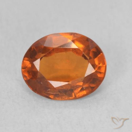 1.26ct Natural Deep Orange Hessonite Garnet, Oval, VS-SI