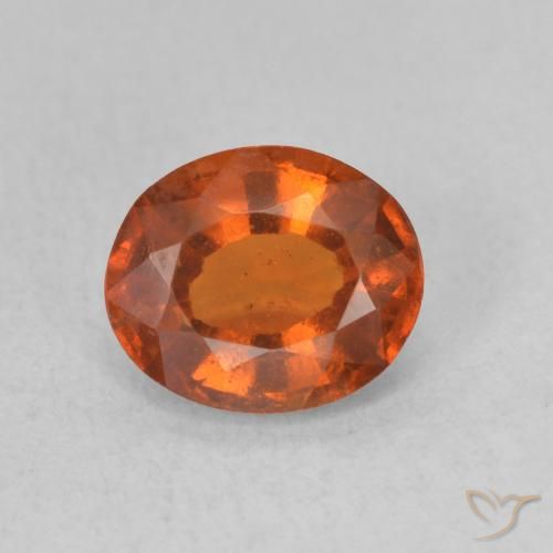 1.52ct Natural Reddish Orange Hessonite Garnet, Oval, VS-SI