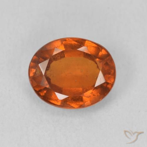 1.82ct Natural Amber Orange Hessonite Garnet, Oval, VS-SI