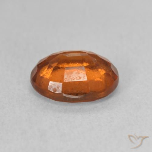 Hessonite Garnet Gemstone in 8 x 6.6 mm Size for Sale, Hessonite Garnet Stone in Amber Orange Color