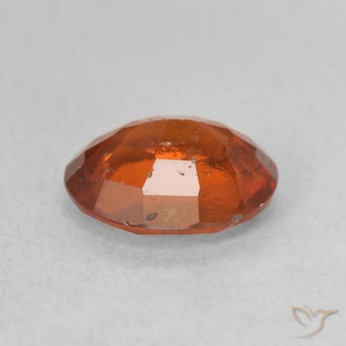 Hessonite Garnet Gemstone in 8.4 x 7 mm Size for Sale, Hessonite Garnet Stone in Medium Orange Color