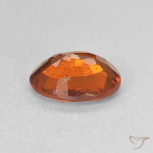 Hessonite Garnet Gemstone in 8.3 x 7 mm Size for Sale, Hessonite Garnet Stone in Medium Orange Color