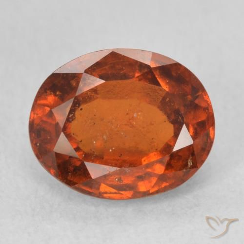 2.59ct Natural Medium Orange Hessonite Garnet, Oval, VS-SI