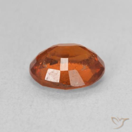 Hessonite Garnet Gemstone in 7.8 x 6.5 mm Size for Sale, Hessonite Garnet Stone in Reddish Orange Color