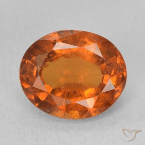 2.23ct Natural Reddish Orange Hessonite Garnet, Oval, VS-SI