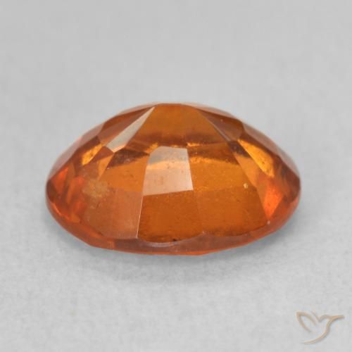 Hessonite Garnet Gemstone in 9 x 7 mm (calibrated) Size for Sale, Hessonite Garnet Stone in Reddish Orange Color