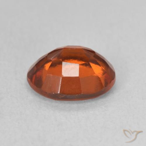 Hessonite Garnet Gemstone in 8.4 x 6.9 mm Size for Sale, Hessonite Garnet Stone in Fire Orange Color
