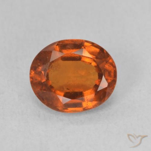 1.78ct Natural Amber Orange Hessonite Garnet, Oval, VS-SI