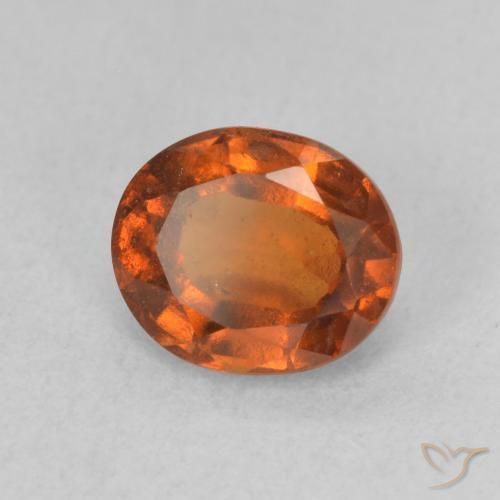 1.78 ct Orange Hessonite Garnet Stone, Natural Hessonite Garnet in Oval Facet Shape for Sale
