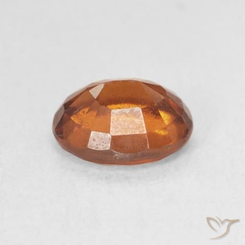 Hessonite Garnet Gemstone in 8.1 x 6.6 mm Size for Sale, Hessonite Garnet Stone in Reddish Orange Color