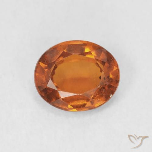 1.32ct Natural Deep Orange Hessonite Garnet, Oval, VS