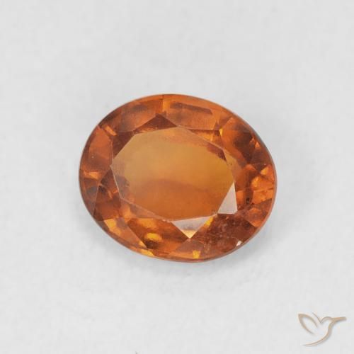 1.32 ct Orange Hessonite Garnet Stone, Natural Hessonite Garnet in Oval Facet Shape for Sale
